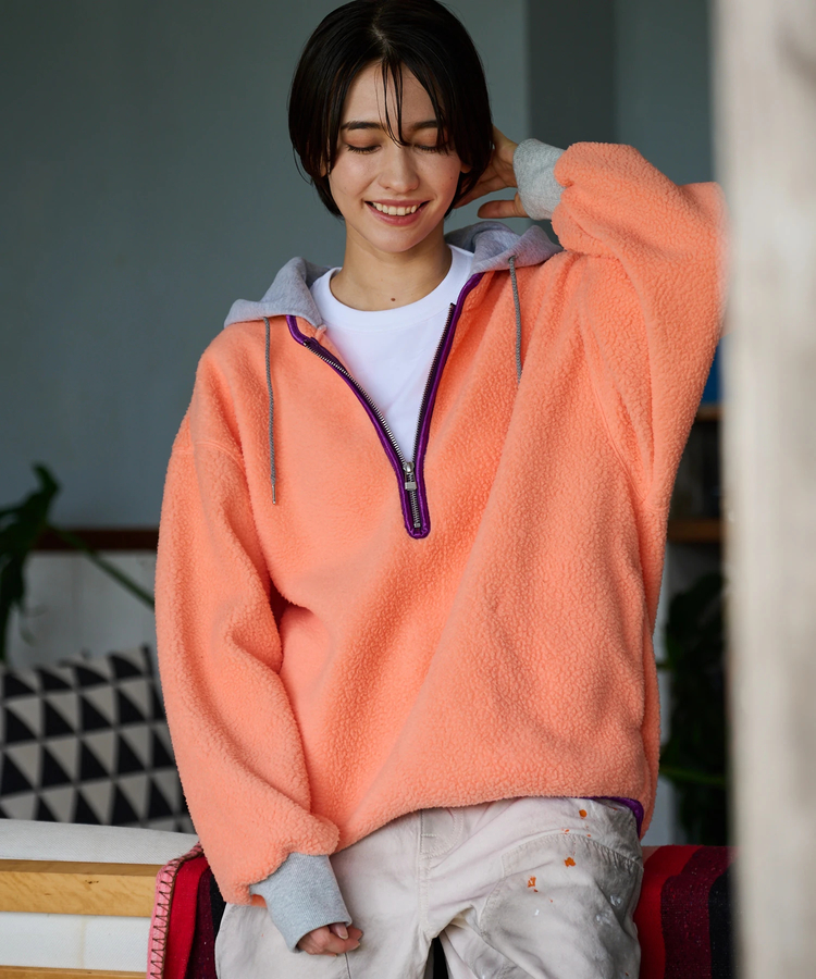 AOZORA BLUE HEAVEN(アオゾラ ブルー ヘヴン) |AOZORA フリースハーフZIPパーカ(MENS)