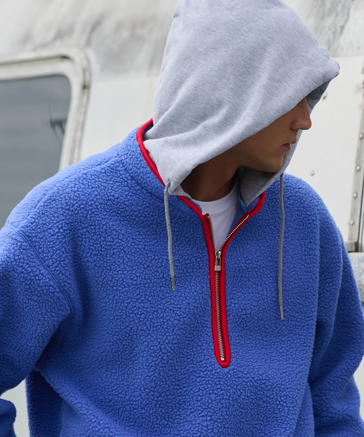 AOZORA BLUE HEAVEN(アオゾラ ブルー ヘヴン) |AOZORA フリースハーフZIPパーカ(MENS)
