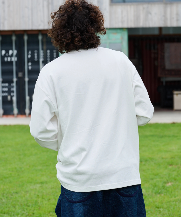 AOZORA BLUE HEAVEN(アオゾラ ブルー ヘヴン) |AOZORA 10s 天竺刺繍ポケットロンTEE(MENS)