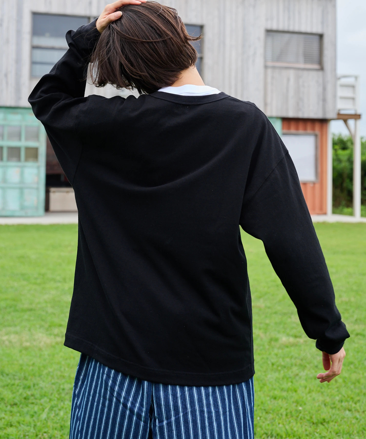 AOZORA BLUE HEAVEN(アオゾラ ブルー ヘヴン) |AOZORA 10s 天竺刺繍ポケットロンTEE(MENS)