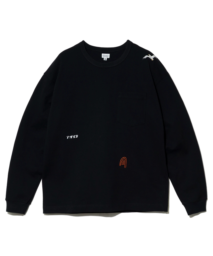 AOZORA BLUE HEAVEN(アオゾラ ブルー ヘヴン) |AOZORA 10s 天竺刺繍ポケットロンTEE(MENS)