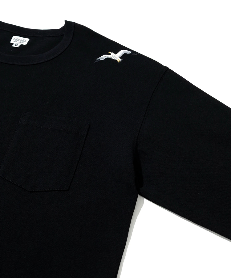 AOZORA BLUE HEAVEN(アオゾラ ブルー ヘヴン) |AOZORA 10s 天竺刺繍ポケットロンTEE(MENS)