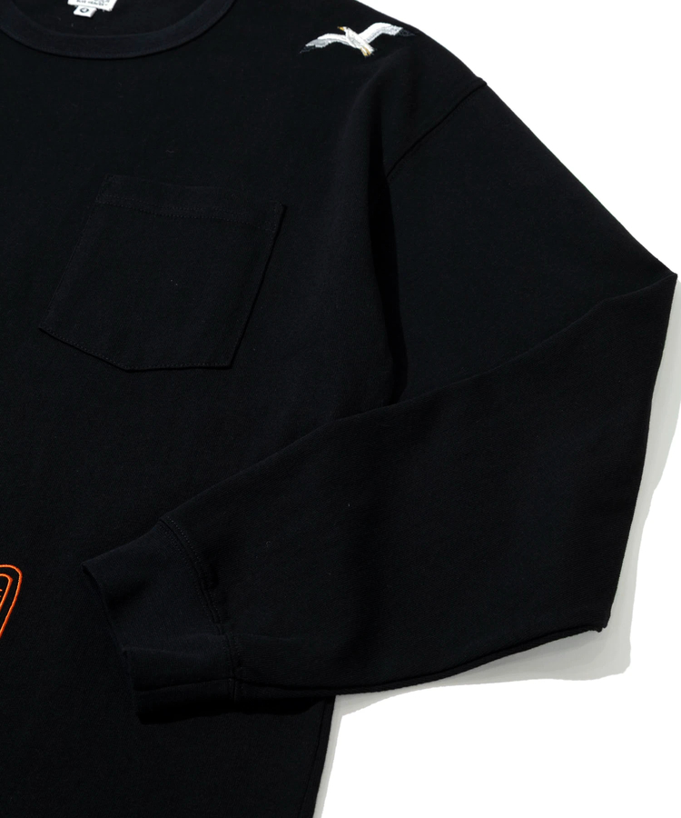 AOZORA BLUE HEAVEN(アオゾラ ブルー ヘヴン) |AOZORA 10s 天竺刺繍ポケットロンTEE(MENS)