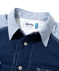 AOZORA BLUE HEAVEN(アオゾラ ブルー ヘヴン) |AOZORA オックスラグランカバーオールシャツ(MENS)