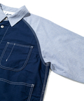 AOZORA BLUE HEAVEN(アオゾラ ブルー ヘヴン) |AOZORA オックスラグランカバーオールシャツ(MENS)