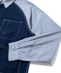 AOZORA BLUE HEAVEN(アオゾラ ブルー ヘヴン) |AOZORA オックスラグランカバーオールシャツ(MENS)