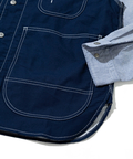 AOZORA BLUE HEAVEN(アオゾラ ブルー ヘヴン) |AOZORA オックスラグランカバーオールシャツ(MENS)