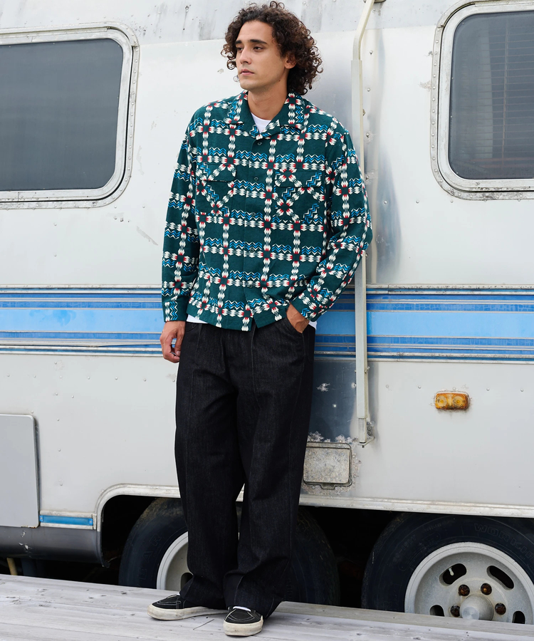 AOZORA BLUE HEAVEN(アオゾラ ブルー ヘヴン) |AOZORA ネルPT.OPシャツ (MENS)