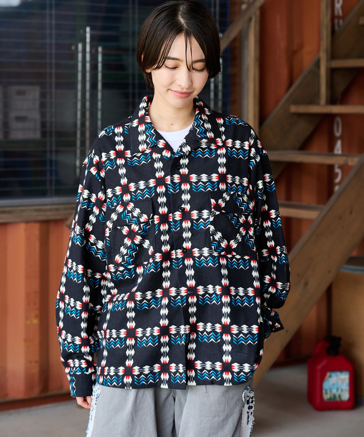 AOZORA BLUE HEAVEN(アオゾラ ブルー ヘヴン) |AOZORA ネルPT.OPシャツ (MENS)