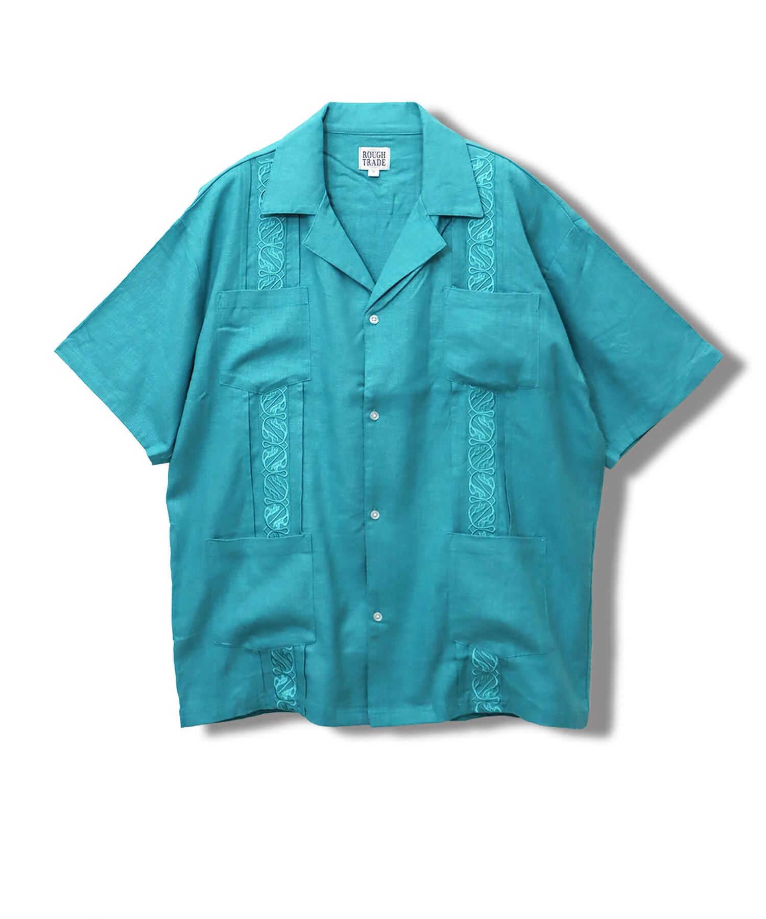 ROUGH TRADE 麻レーヨン半袖キューバシャツSB|ファッション通販 ROUGH TRADE 麻レーヨン半袖キューバシャツSB|ファッション通販