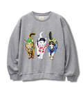 CORISCO(コリスコ) |CORISCO前後犬猫柄裏起毛トレーナー(MENS)(WOMENS)