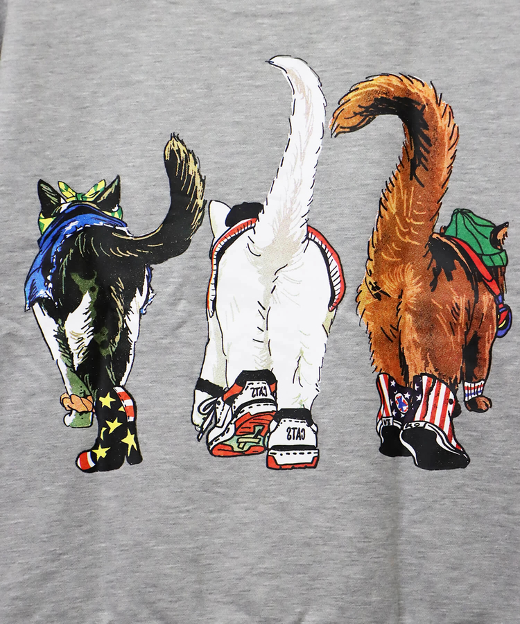 CORISCO(コリスコ) |CORISCO前後犬猫柄裏起毛トレーナー(MENS)(WOMENS)
