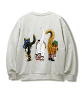 CORISCO(コリスコ) |CORISCO前後犬猫柄裏起毛トレーナー(MENS)(WOMENS)