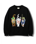 CORISCO(コリスコ) |CORISCO前後犬猫柄裏起毛トレーナー(MENS)(WOMENS)