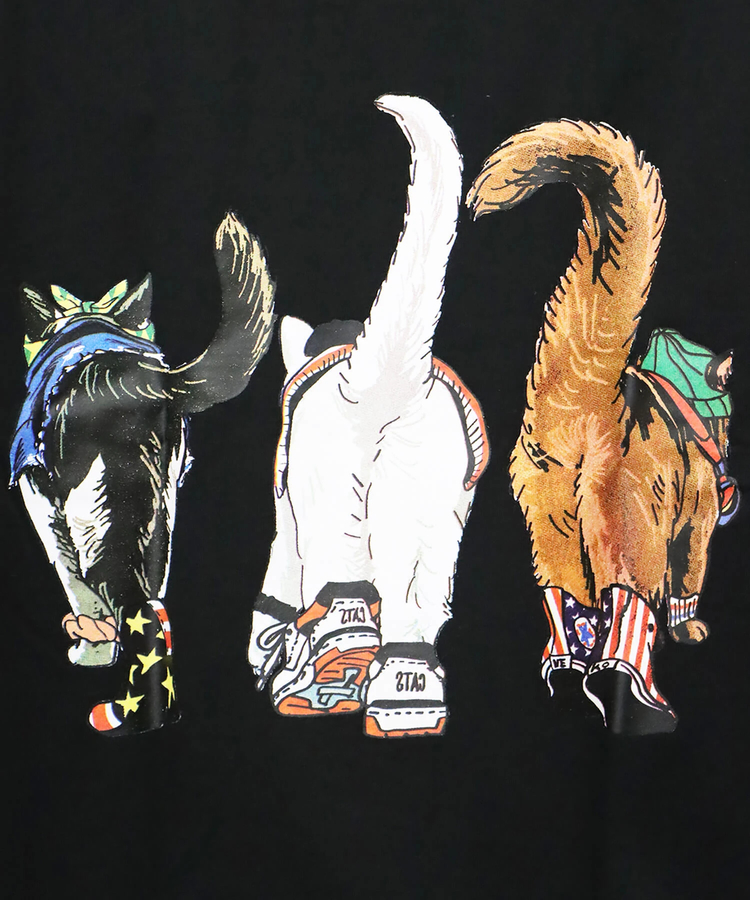 CORISCO(コリスコ) |CORISCO前後犬猫柄裏起毛トレーナー(MENS)(WOMENS)