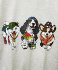 CORISCO(コリスコ) |CORISCO前後犬猫柄裏起毛トレーナー(MENS)(WOMENS)