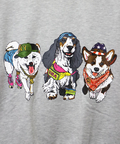 CORISCO(コリスコ) |CORISCO前後犬猫柄裏起毛トレーナー(MENS)(WOMENS)