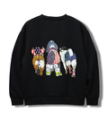 CORISCO(コリスコ) |CORISCO前後犬猫柄裏起毛トレーナー(MENS)(WOMENS)