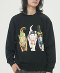 CORISCO(コリスコ) |CORISCO前後犬猫柄裏起毛トレーナー(MENS)(WOMENS)