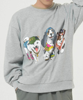 CORISCO(コリスコ) |CORISCO前後犬猫柄裏起毛トレーナー(MENS)(WOMENS)