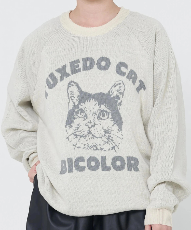 CORISCO(コリスコ) |CORISCOニットソー動物柄ラグランクルー(MENS)(WOMENS)