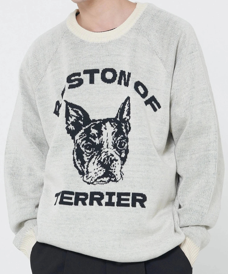 CORISCO(コリスコ) |CORISCOニットソー動物柄ラグランクルー(MENS)(WOMENS)