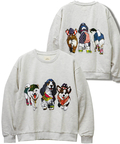 CORISCO(コリスコ) |CORISCO前後犬猫柄裏毛クルートレーナー(MENS)(WOMENS)