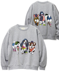 CORISCO(コリスコ) |CORISCO前後犬猫柄裏毛クルートレーナー(MENS)(WOMENS)