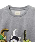 CORISCO(コリスコ) |CORISCO前後犬猫柄裏毛クルートレーナー(MENS)(WOMENS)