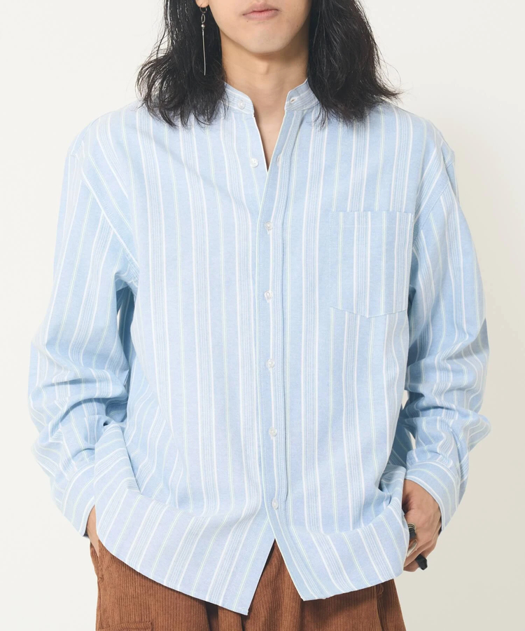 CORISCO(コリスコ) |ROUGH TRADEオックス長袖バンドカラーシャツ(MENS)(WOMENS)