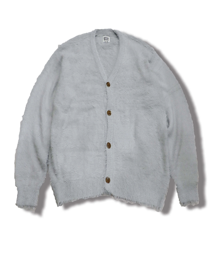 なんでも鑑定団よりも驚き！ ROUGH TRADEシャギーVネックニットカーディガン(MENS)(WOMENS サーフィン・ボディボード
