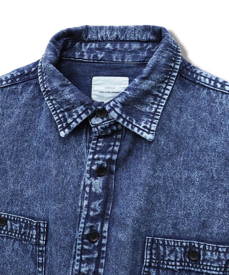 CORISCO(コリスコ) |CORISCO DENIMケミカルワークシャツ(MENS)(WOMENS)