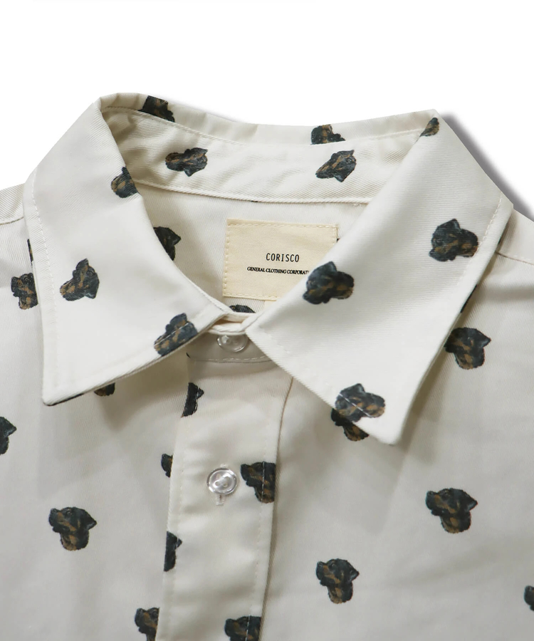 CORISCO(コリスコ) |CORISCO ツイルアニマル柄半袖シャツ(MENS)(WOMENS)