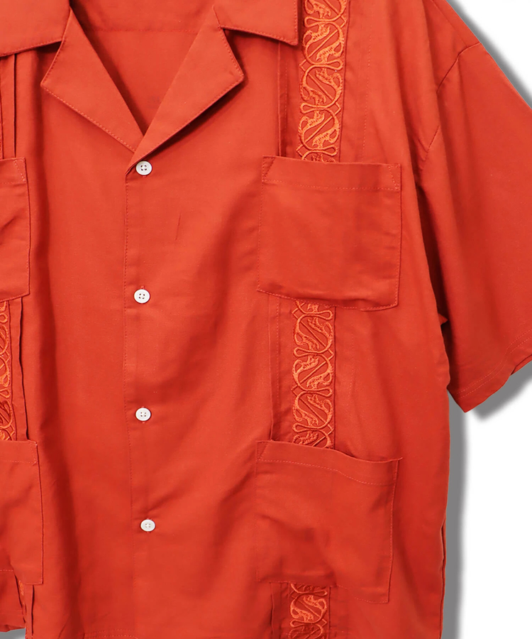 CORISCO(コリスコ) |ROUGH TRADE麻レーヨンキューバシャツ(MENS)(WOMENS)