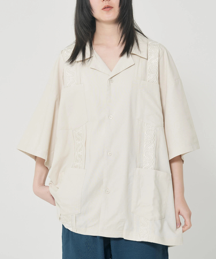 CORISCO(コリスコ) |ROUGH TRADE麻レーヨンキューバシャツ(MENS)(WOMENS)