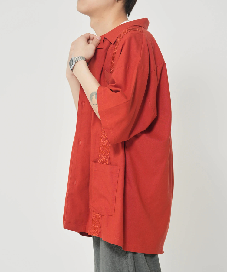 CORISCO(コリスコ) |ROUGH TRADE麻レーヨンキューバシャツ(MENS)(WOMENS)