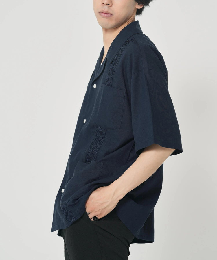 CORISCO(コリスコ) |ROUGH TRADE麻レーヨンキューバシャツ(MENS)(WOMENS)