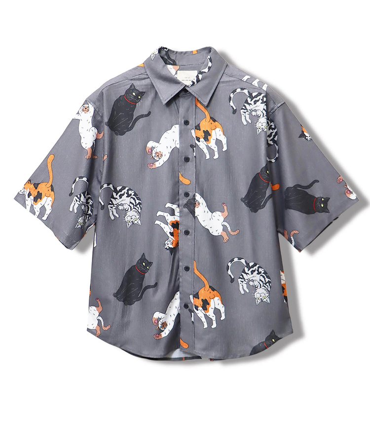 CORISCO(コリスコ) |CORISCOカットサッカー総柄プリント半袖シャツ(MENS)(WOMENS)
