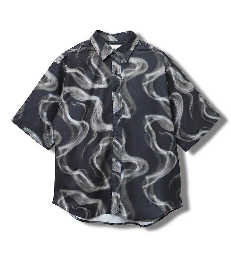 CORISCO(コリスコ) |CORISCOカットサッカー総柄プリント半袖シャツ(MENS)(WOMENS)