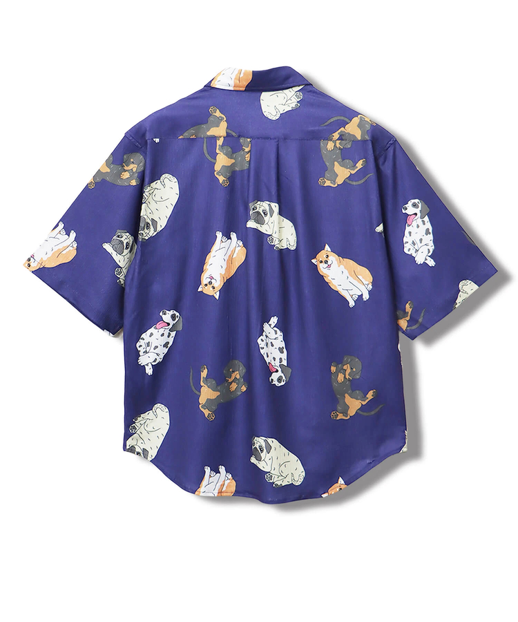 CORISCO(コリスコ) |CORISCOカットサッカー総柄プリント半袖シャツ(MENS)(WOMENS)