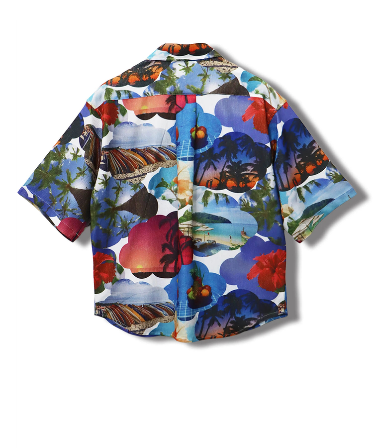 CORISCO(コリスコ) |CORISCOカットサッカー総柄プリント半袖シャツ(MENS)(WOMENS)