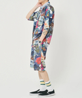 CORISCO(コリスコ) |CORISCOカットサッカー総柄プリント半袖シャツ(MENS)(WOMENS)