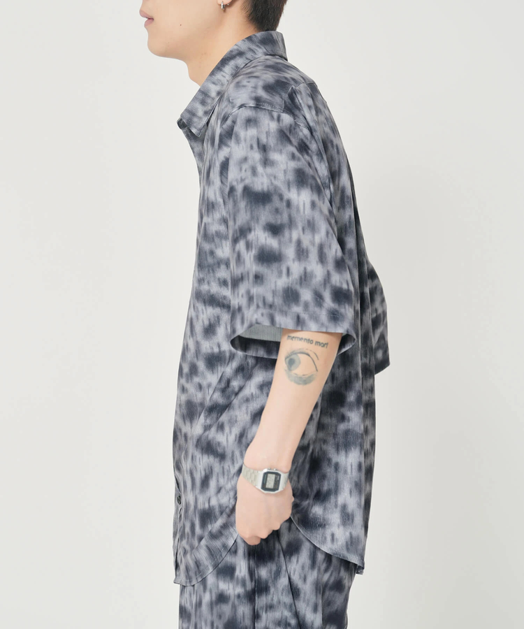CORISCO(コリスコ) |CORISCOカットサッカー総柄プリント半袖シャツ(MENS)(WOMENS)