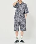 CORISCO(コリスコ) |CORISCOカットサッカー総柄プリント半袖シャツ(MENS)(WOMENS)