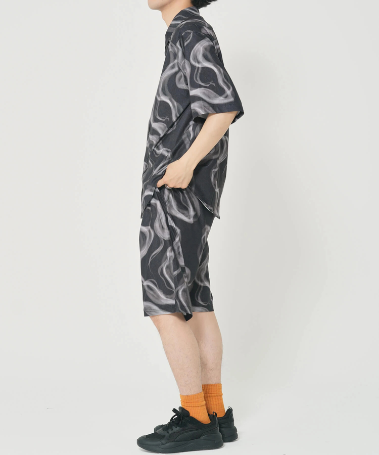 CORISCO(コリスコ) |CORISCOカットサッカー総柄プリント半袖シャツ(MENS)(WOMENS)