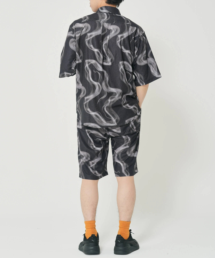 CORISCO(コリスコ) |CORISCOカットサッカー総柄プリント半袖シャツ(MENS)(WOMENS)
