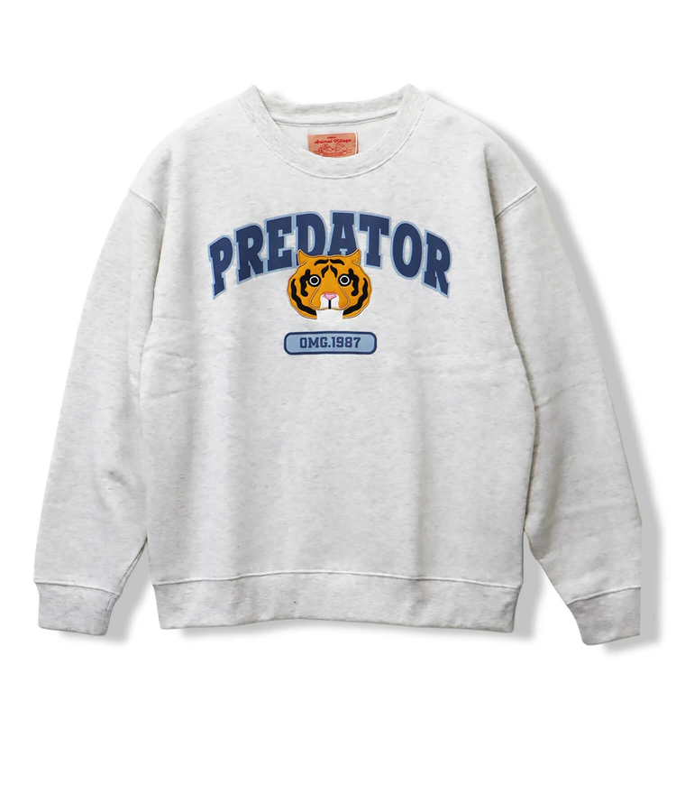 CORISCO(コリスコ) |裏起毛カレッジワッペンアニマル柄トレーナー（MENS/WOMENS)