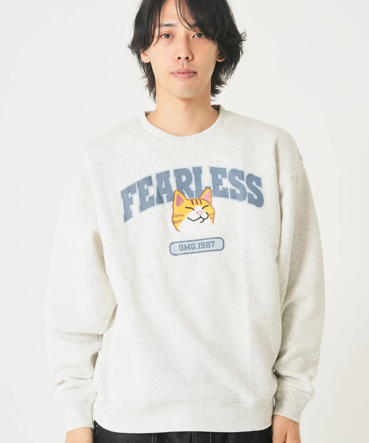 CORISCO(コリスコ) |裏起毛カレッジワッペンアニマル柄トレーナー（MENS/WOMENS)