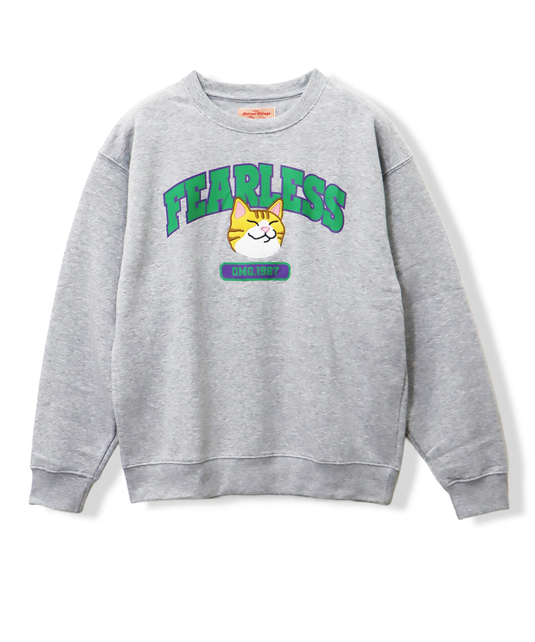 CORISCO(コリスコ) |裏起毛カレッジワッペンアニマル柄トレーナー（MENS/WOMENS)