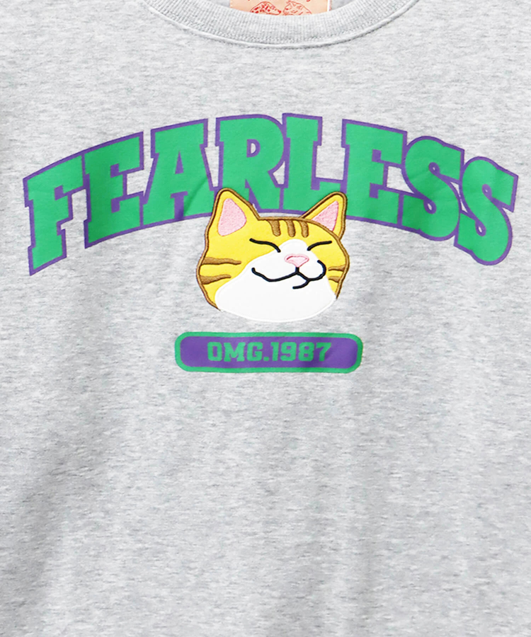 CORISCO(コリスコ) |裏起毛カレッジワッペンアニマル柄トレーナー（MENS/WOMENS)